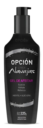 Opción, gel de afeitar, navaja, 250 grs.