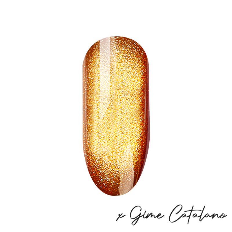 Bompassy esmalte semi gold cat eye cap